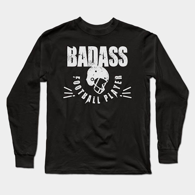 Badass Football Player Long Sleeve T-Shirt by Toogoo